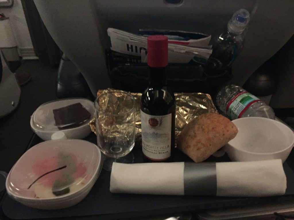 Dinner Served British Airways World Traveller Plus