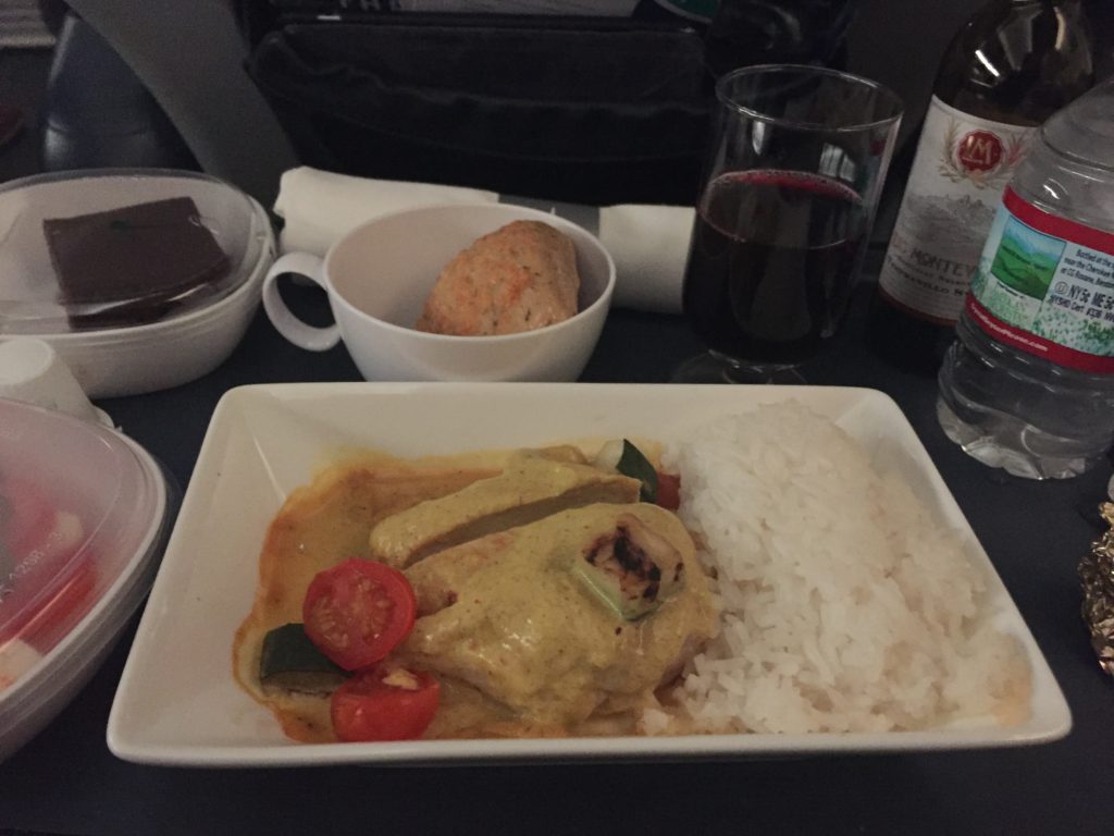 Chicken Dinner British Airways World Traveller Plus