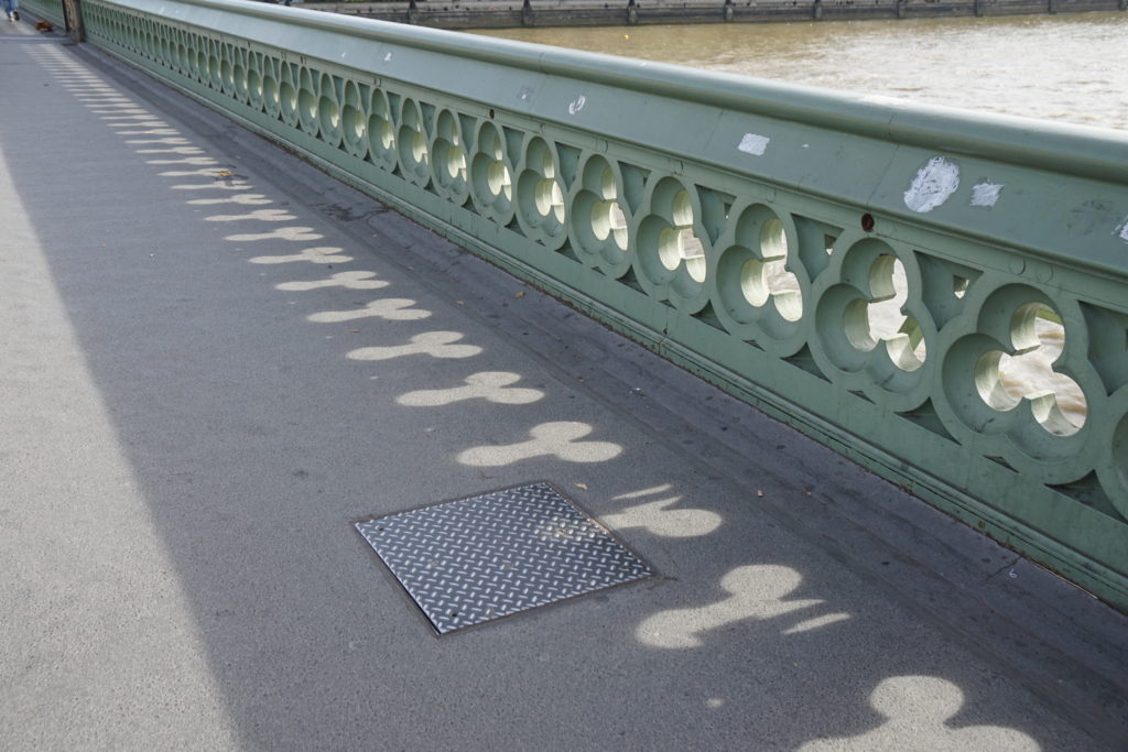 Westminster Bridge, Penis shadows, London, England, UK
