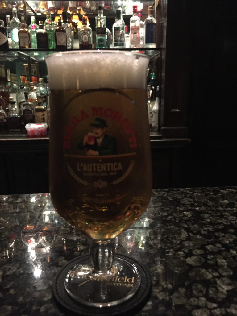 Birra Moretti, Italian Beer, Terrace Bar, Chesterfield Mayfair, London, England