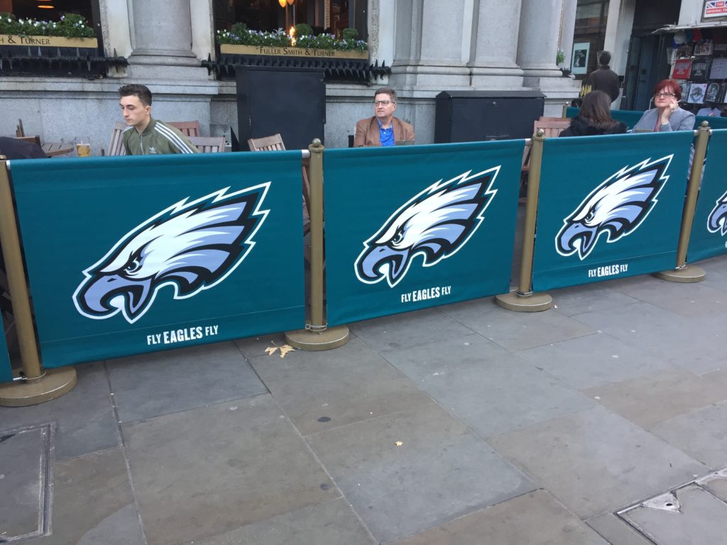 The Admiralty, Trafalgar Square, London, England. Philadelphia Eagles