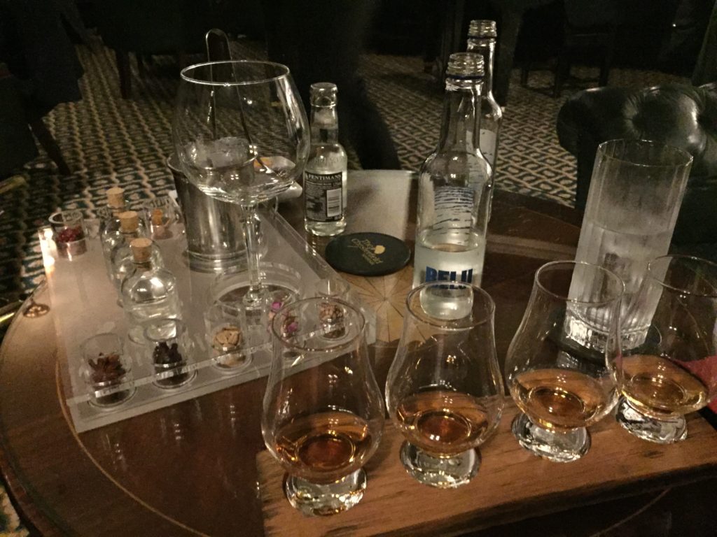 Whisky and Gin Tasting, Terrace Bar, Chesterfield Hotel, London, England