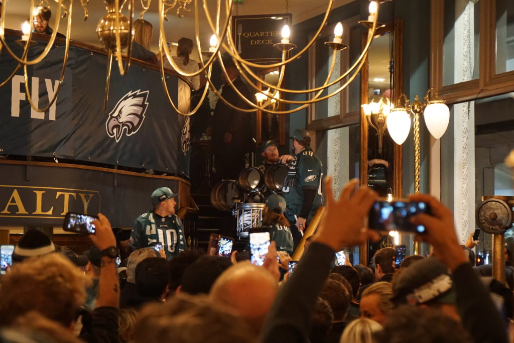 Eagles Drumline, Eagles Pep Rally, the Admiralty, London, England