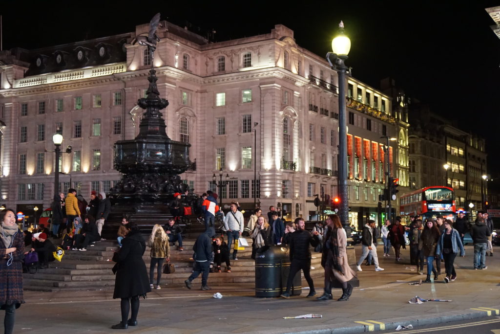 Piccadilly Circus, Night, London, England