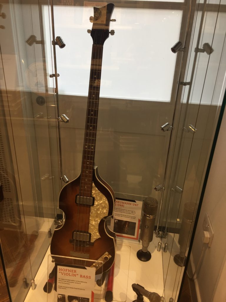 Paul McCartney's Violin Bass, Gift Shop, Abbey Road Studios, London, England