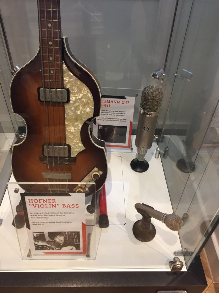 Paul McCartney's Violin Bass, Gift Shop, Abbey Road Studios, London, England