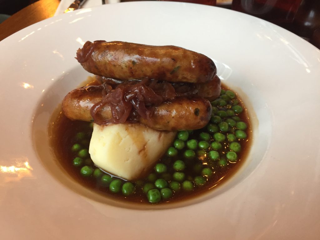 Bangers and Mash, The Victoria Pub, Paddington, London