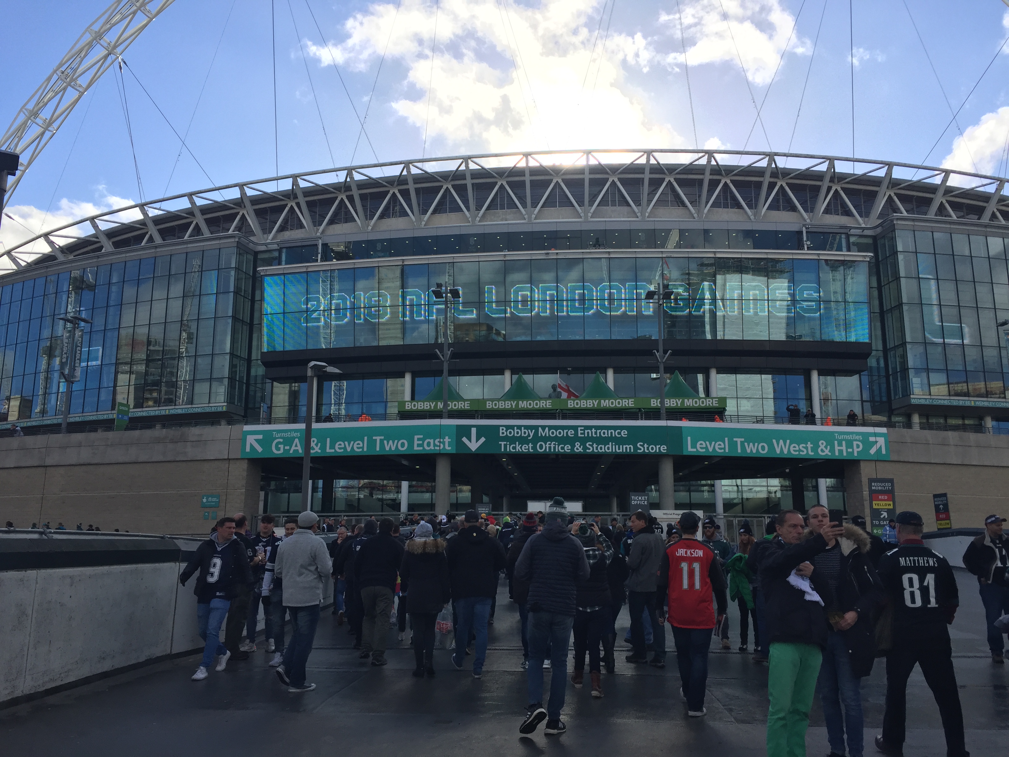 London, UK. 28 October 2018. Philadelphia Eagles at Jacksonville Jaguars NFL  game at Wembley Stadium, the