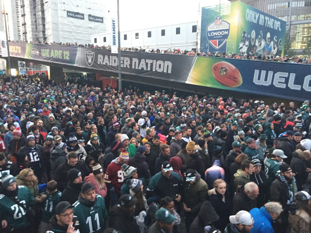 Crowds, NFL UK, Philadelphia Eagles, Jacksonville Jaguars, Wembley Stadium, London, England