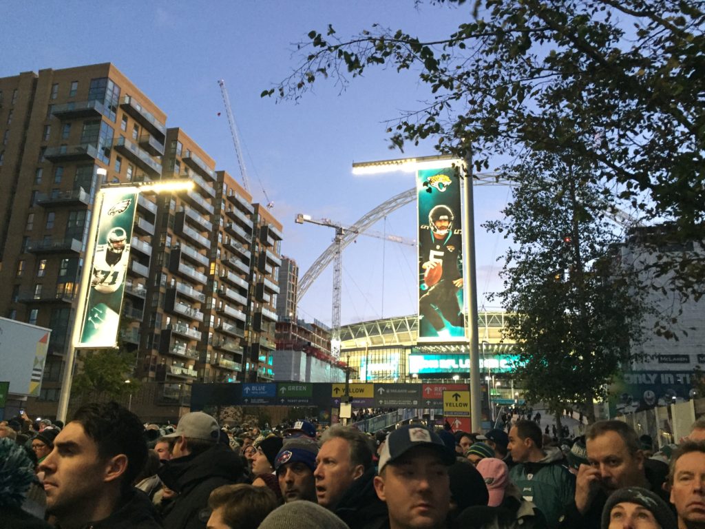 Crowds, NFL UK, Philadelphia Eagles, Jacksonville Jaguars, Wembley Stadium, London, England