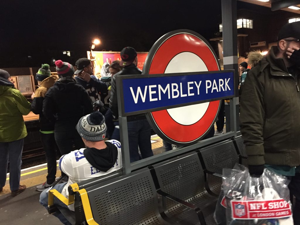 Wembley Park, Crowds, NFL UK, Philadelphia Eagles, Jacksonville Jaguars, Underground, London, England