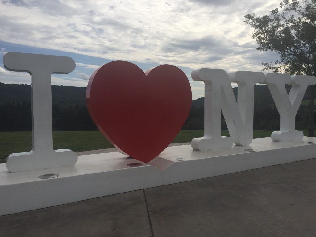 Southern Tier Welcome Center, New York State, I Love NY Sign