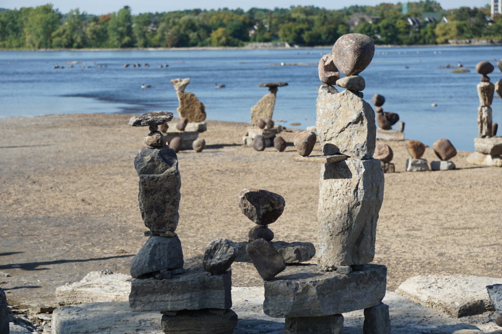 Rock Balancing, Ottawa River, Ottawa, Canada