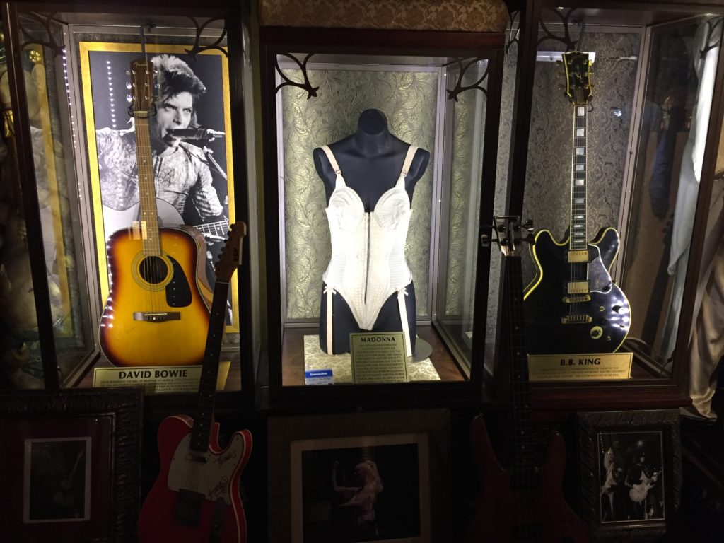 Hard Rock Cafe, London, The Vault, David Bowie, Madonna, B.B. King